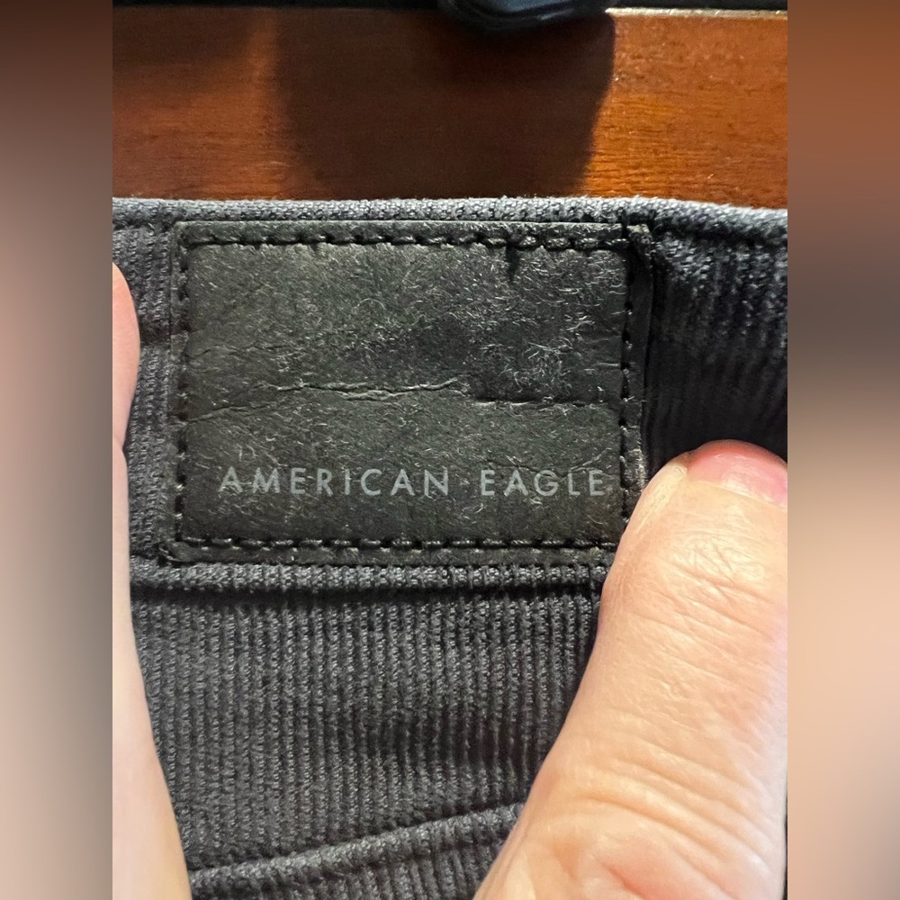 American Eagle Outfitters Gray Cord Stretch Button-Fly Flare - 4 - Picture 7 of 8